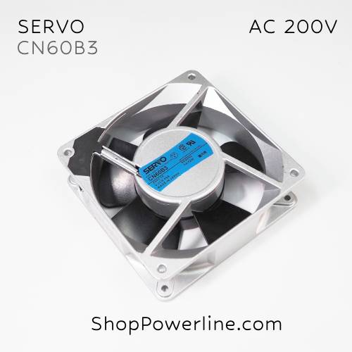 พัดลม Fan SERVO/NIDEC (CN60B3) AC200V 120x120x38mm 14/12W (2pin)