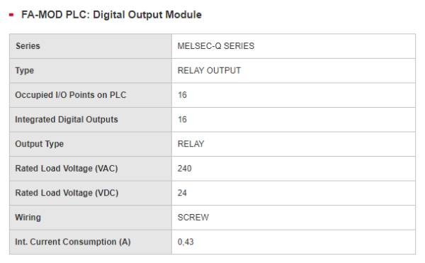 MITSUBISHI (QY10) Relay Output Unit (16 Outputs) สินค้าใหม่