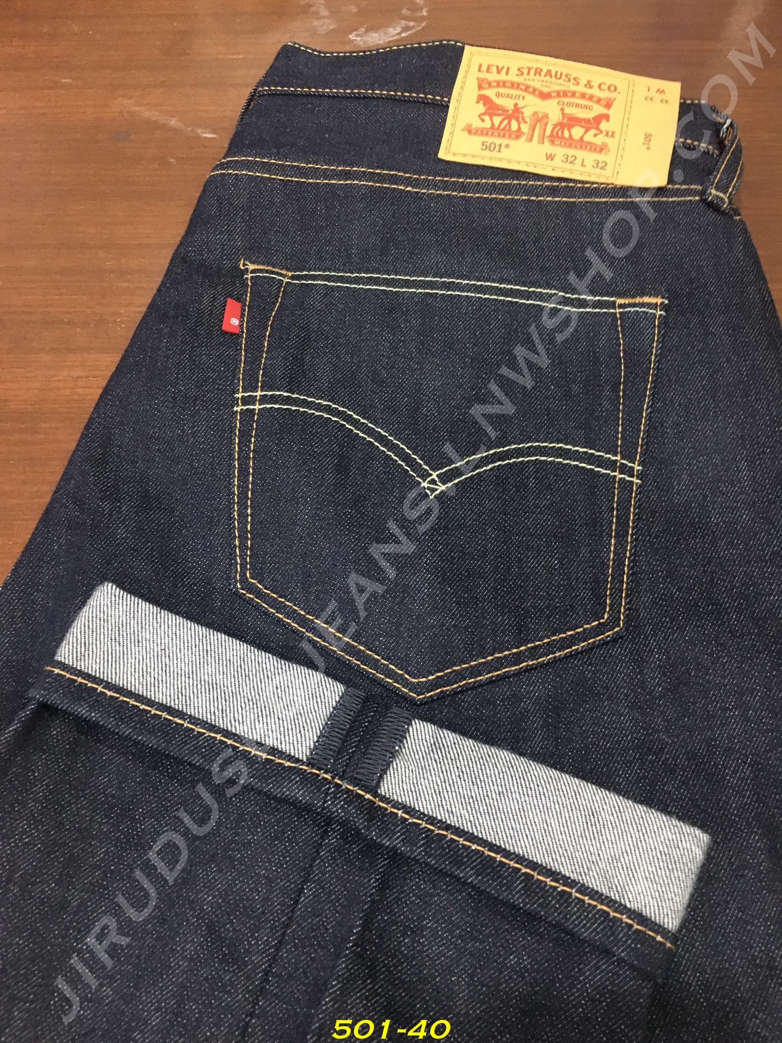 40. ใหม่ - Levi’s 501 ผ้าดิบ Cone Mill ป้าย R เอว 36 ยาว 35 Made in Poland