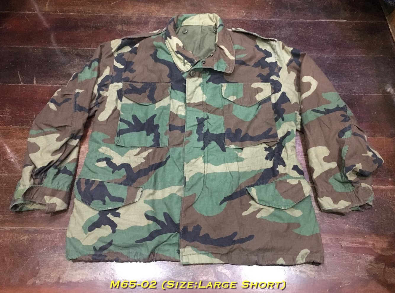 2. เสื้อทหาร M65 Field Jacket ลายพราง ปี 1983 ของแท้ Size: Large Short