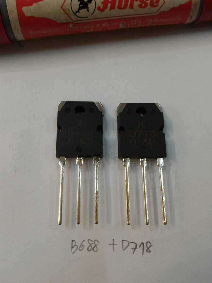 ขาย 2SB688 คู่ กับ 2SD718 ขายเป็นคู่ตัวถังTO-247 ทรานซิสเตอร์ TRANSISTER B688คู่ กับ D718 ราคาคู่ล่ะ บาท