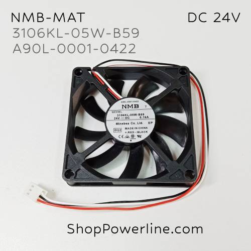 พัดลม Fan NMB-MAT (3106KL-05W-B59, A90L-0001-0422) DC24V 80x80x15mm 0.16A (3wire White B2 Plug)