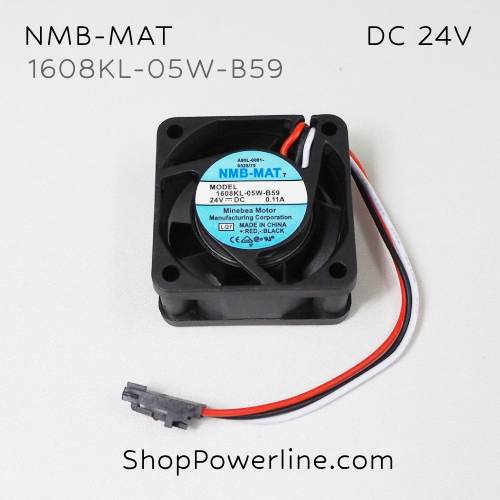 พัดลม Fan NMB-MAT (1608KL-05W-B59, A90L-0001-0528/70) DC24V 40x40x20mm 0.11A (3wire Dupont Plug)