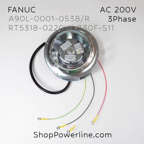 พัดลม Fan FANUC (A90L-0001-0538/R, RT5318-0220W-B30F-S11) AC200V 135x32mm 34/38W (4wire 3phase)