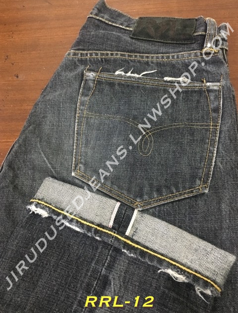 12. RRL Jeans – Straight Leg Vintage Black ริมแดง เอว 30 ยาว 31 Made in USA