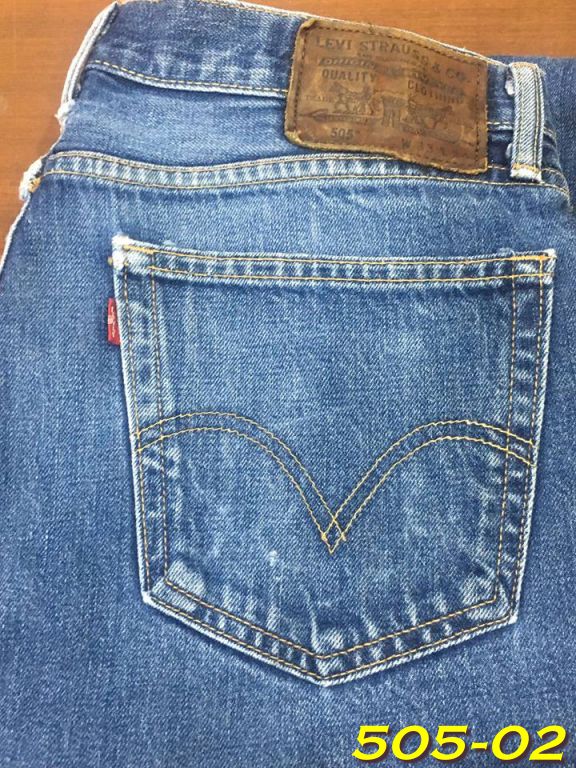 Levi’s 505 ป้ายหนัง Made in USA ปี 2001 เอว 34 ยาว 34