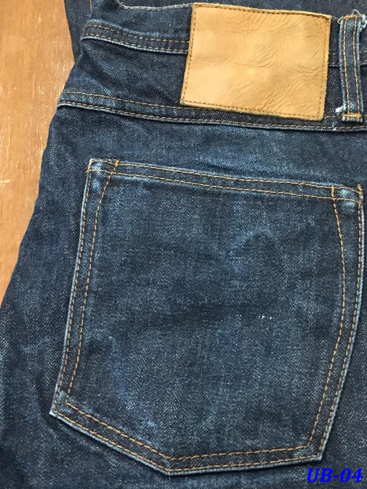 Unbranded UB301 Straight Fit 14.5oz Indigo Selvedge มือสอง เย็บซิงเกิ้ล ผ้าริมน้ำเงิน ทรงกระบอกตรง เอว 34 ยาว 31.5