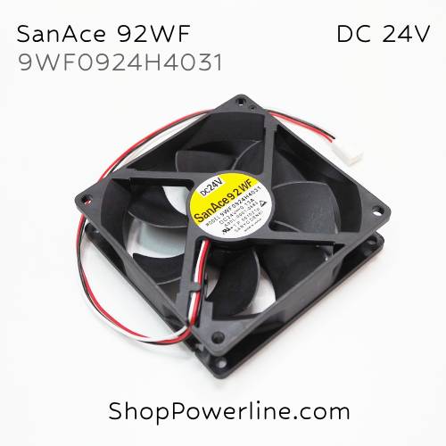 พัดลม Fan SanAce92WF (9WF0924H4031, A90L-0001-0583) DC24V 92x92x25mm 0.13A (3wire White B2 Plug)