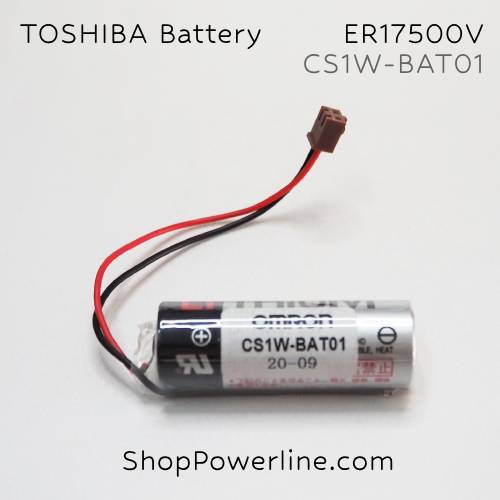 แบตเตอรี่ Battery Omron (ER17500V, CS1W-BAT01) 3.6V (Brown Short Plug)