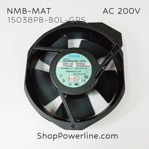 พัดลม Fan NMB-MAT (15038PB-B0L-GPS) AC200V 172x150x38mm 40/42W (2pin)