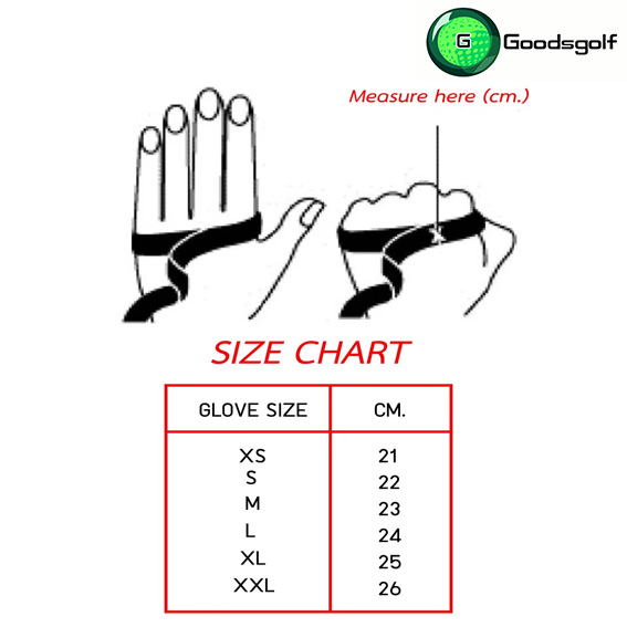 ถุงมือกอล์ฟ PG Performance Gear Premium มือซ้าย