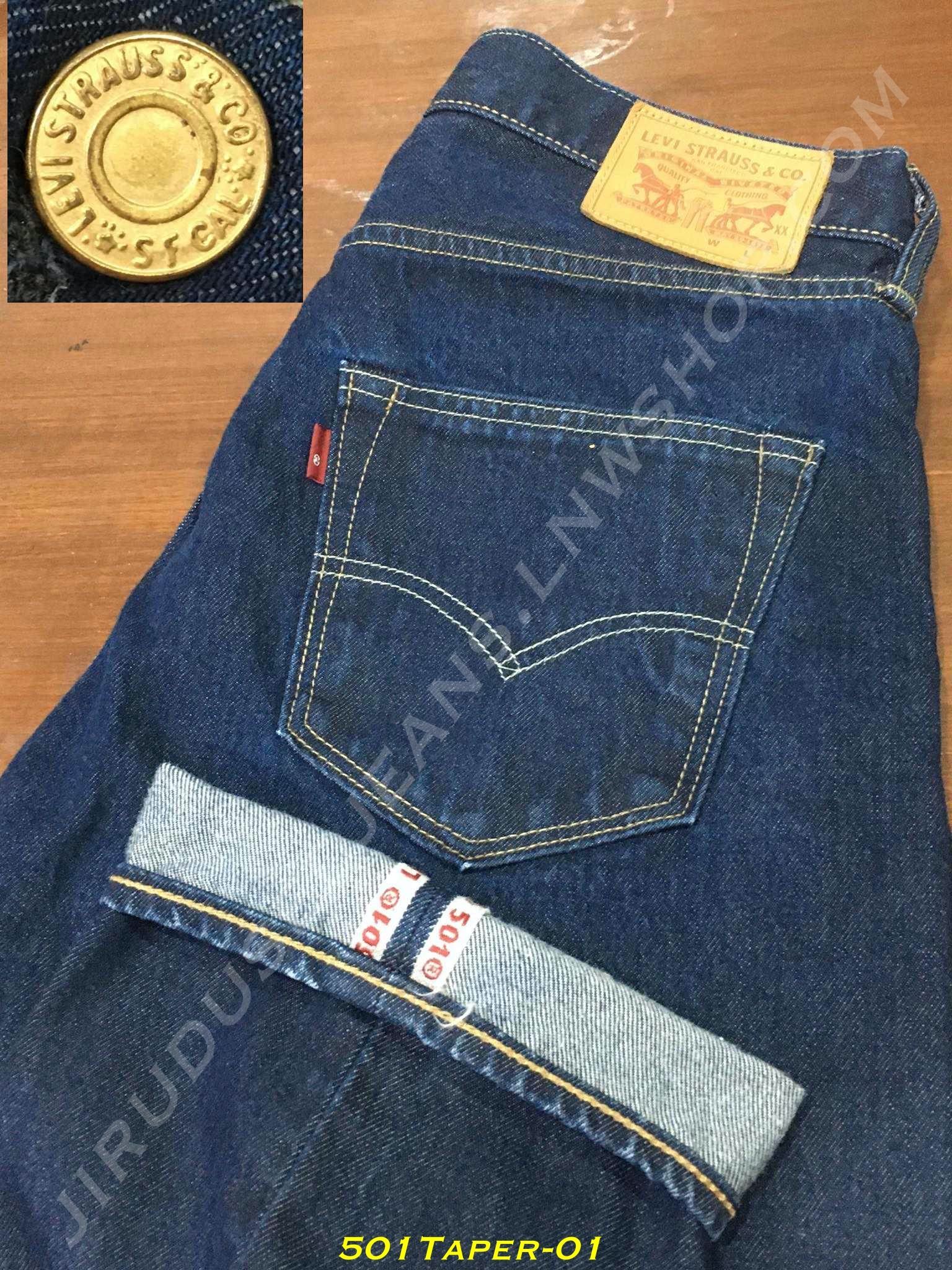1. Levi’s 501 - Limited Edition Selvedge รุ่นกระดุมสีทอง ป้าย R ผ้าริม เอว 33 ยาว 32