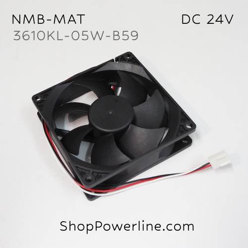 พัดลม Fan NMB-MAT (3610KL-05W-B59) DC24V 92x92x25mm 0.20A (3wire White B2 Plug)