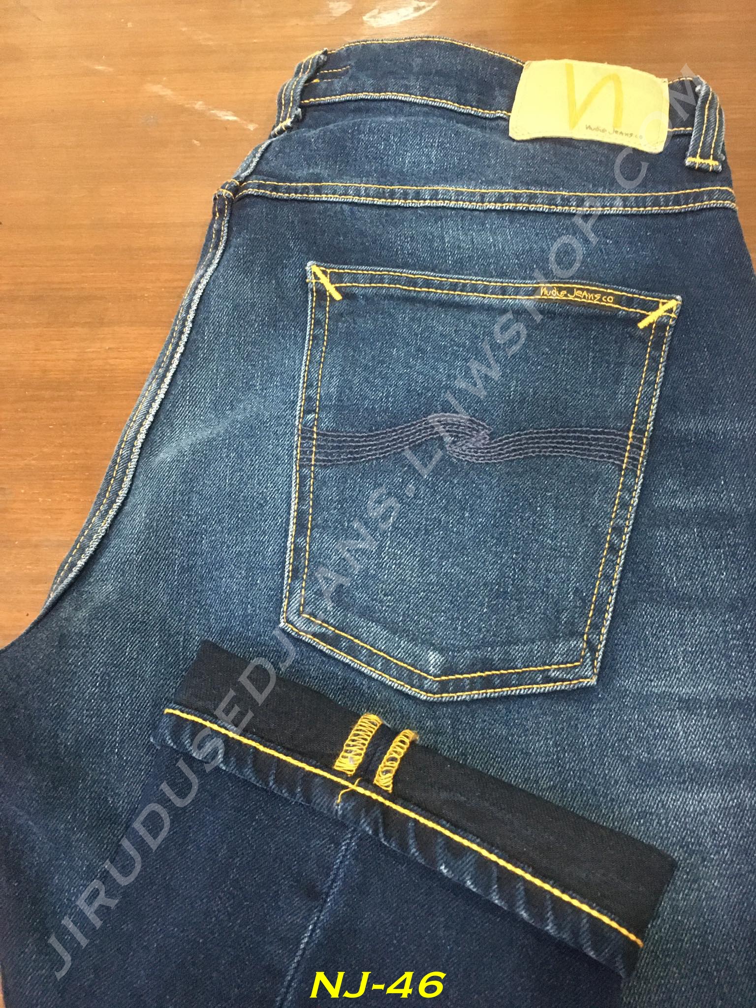 46. Nudie Jeans - Lean Dean - Ink Navy เอว 35 ยาว 34 Made in Italy