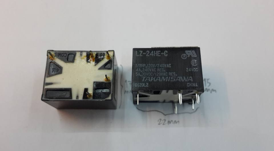 LZ-24HE-Cรีเลย์ยี้ห้อTAKAMISAWA5ขาคอยล์COIL24VDCราคาตัวล่ะ