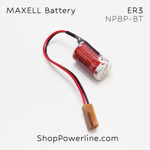 แบตเตอรี่ Battery Maxell (ER3, NP8P-BT) 3.6V (Brown Long Plug)