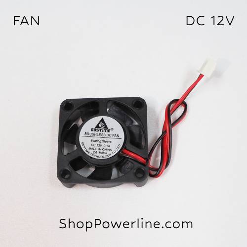 พัดลม Fan DC12V 40x40x10mm (2wire)