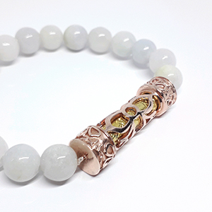 Braselets Jade คั่น Silver 92.5% @ M 5.5 cm. White Color 1 SKU-BRA801