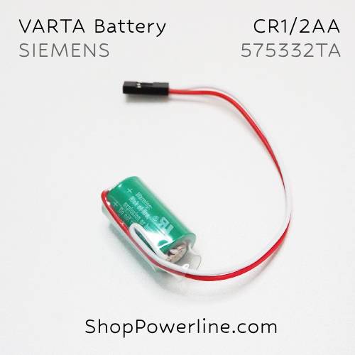 แบตเตอรี่ Battery VARTA (CR1/2AA, CR14250, Siemens 575332TA) 3V (Black Plug)