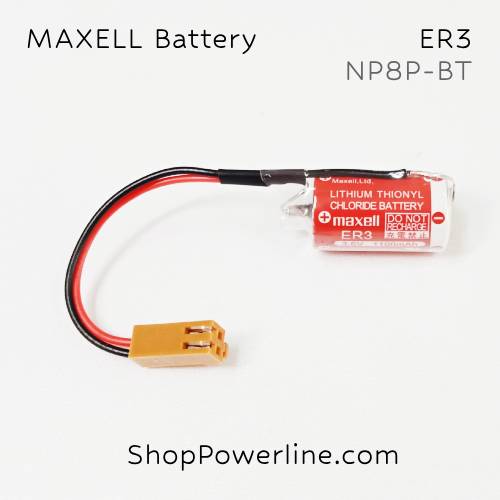 แบตเตอรี่ Battery Maxell/Japan (ER3, NP8P-BT) 3.6V (Brown Long Plug)
