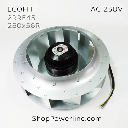 พัดลม Fan ECOFIT (2RRE45, H06-17) AC230V 250x56R 0.83/1.13A (4wire) + Capacitor