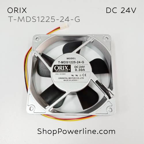 พัดลม Fan ORIX (T-MDS1225-24-G) DC24V 120x120x25mm 0.30A (3wire White B2 Plug)