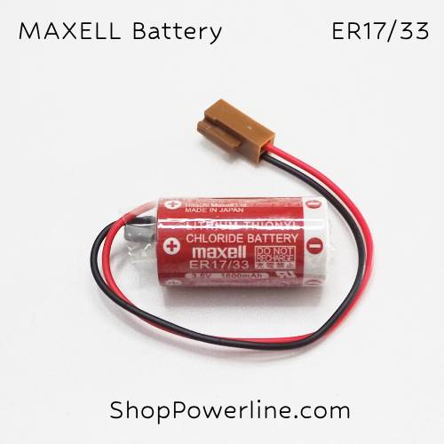 แบตเตอรี่ Battery Maxell/Japan (ER17/33) 3.6V (Brown Long Plug)