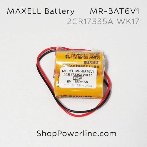 แบตเตอรี่ Battery Maxell (2CR17335A WK17, MR-BAT6V1) 6V (White Plug)