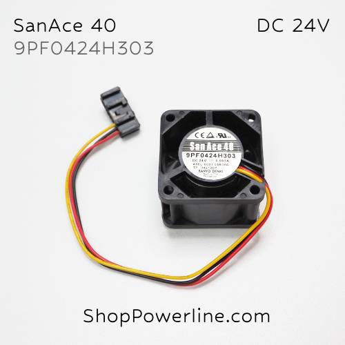 พัดลม Fan SanAce40 (9PF0424H303, A90L-0001-0580#A) DC24V 40x40x28mm 0.095A (3wire Fanuc Special Plug)