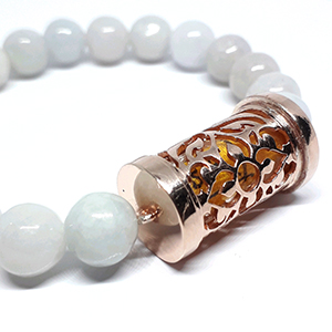 Braselets Jade สีขาว,เงิน 92.5% @ M 5.3 cm. White Color 1 SKU-BRA701