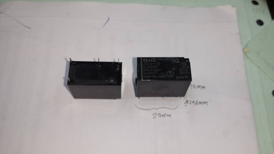 รุ่นJQ1a-12VDCรีเลย์4ขายี่ห้อNAIS,ขนาดกว้าง10มมยาว20มมสูง16มม(10x20x16mm)RELAY4PIN,JQ1aCOIL12VDCราคา