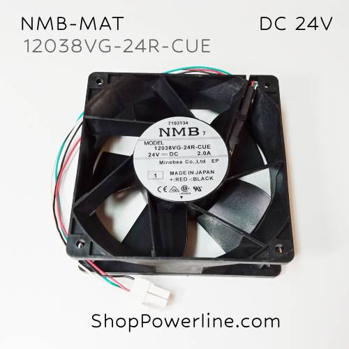 พัดลม Fan NMB-MAT (12038VG-24R-CUE) DC24V 120x120x38mm 1.77A (4wire 6pin White Plug)