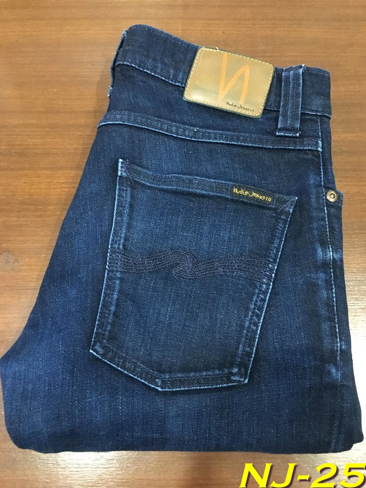NJ-25 Nudie Jeans มือสอง Grim Tim Navy Thunder เอว 32 ยาว 34