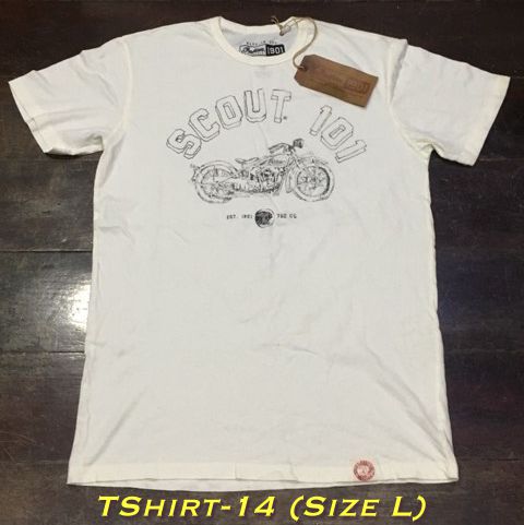 14. ใหม่พร้อมป้าย - เสื้อยืด Indian® Motorcycle Scout 101 Size L อก 44 นิ้ว Made in USA