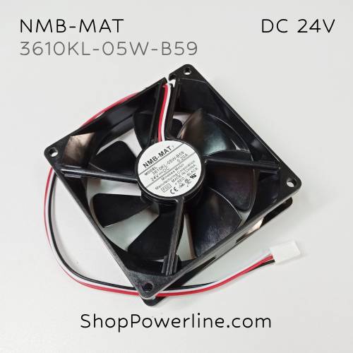 พัดลม Fan NMB-MAT (3610KL-05W-B59) DC24V 92x92x25mm 0.20A (3wire White B2 Plug)