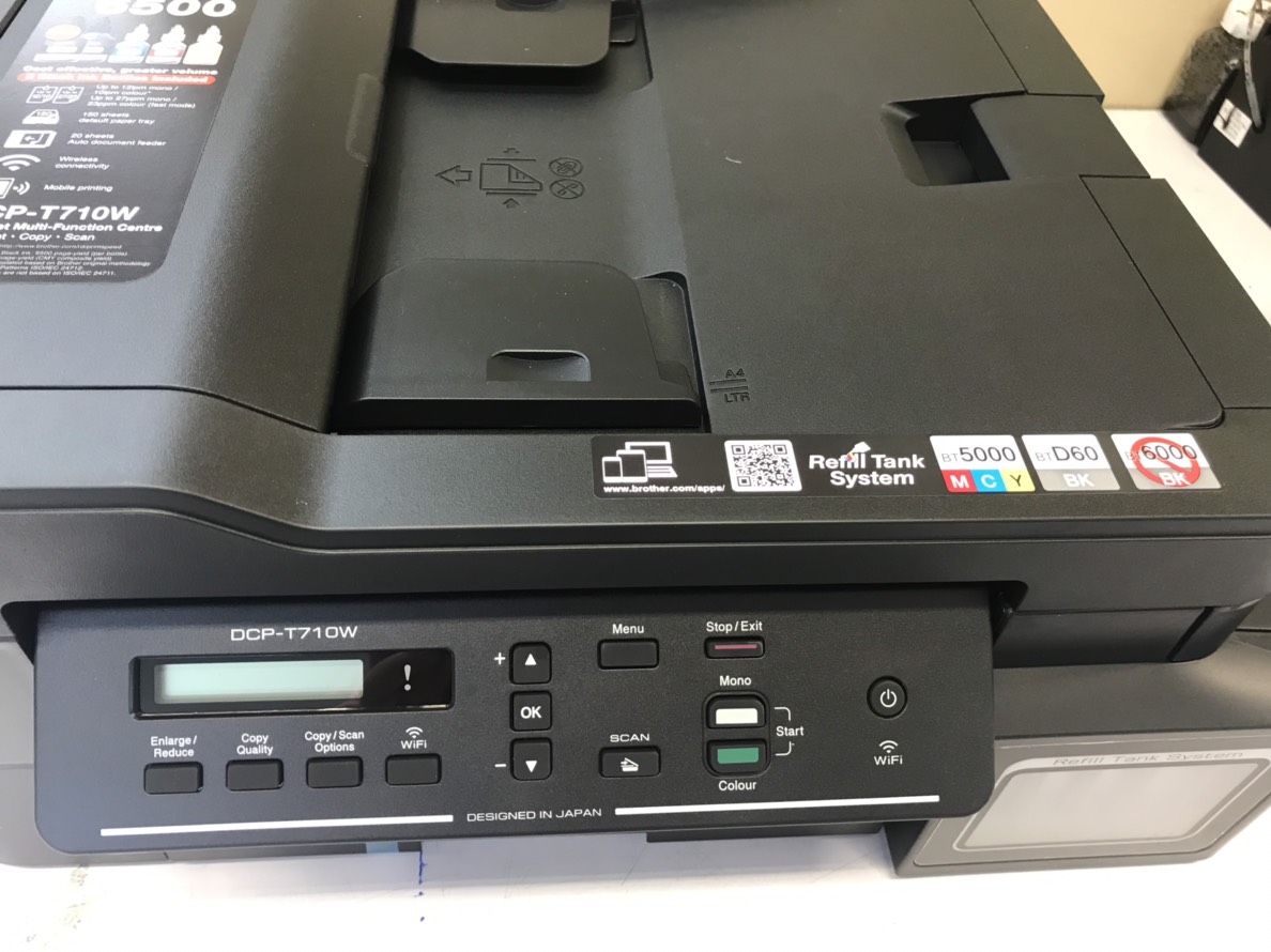 เครื่องปริ้นเตอร์มัลติฟังก์ชั่น เครื่องพิมพ์รุ่นเก่า BROTHER DCP-T710W + INK TANK