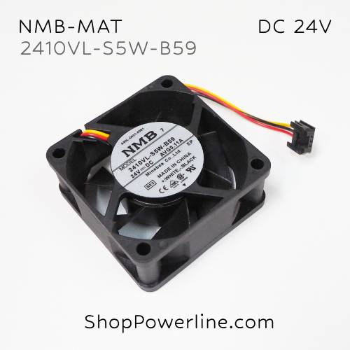 พัดลม Fan NMB-MAT (2410VL-S5W-B59, A90L-0001-0581) DC24V 60x60x25mm 0.11A (3wire Fanuc Special Plug)