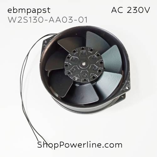 พัดลมใบพัดโลหะ Fan ebmpapst (W2S130-AA03-01, 7855ES) AC230V 172x150x55mm 45/39W (2wire)