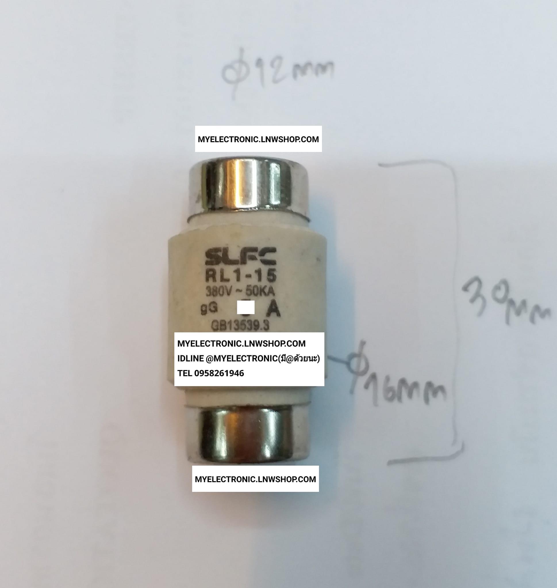 ขาย ฟิวส์3A380V ~50KA รุ่น RL1-15 ฟิวส์กระเบื้อง ฟิวส์เซรามิค 3A380V ฟิวส์กระเบื้อง3A380V ฟิวส์เซรามิค3A380V ฟิวส์3A 380V ยี่ห้อ SLFC ราคา ตัวละ . . . . หน่วย บาท