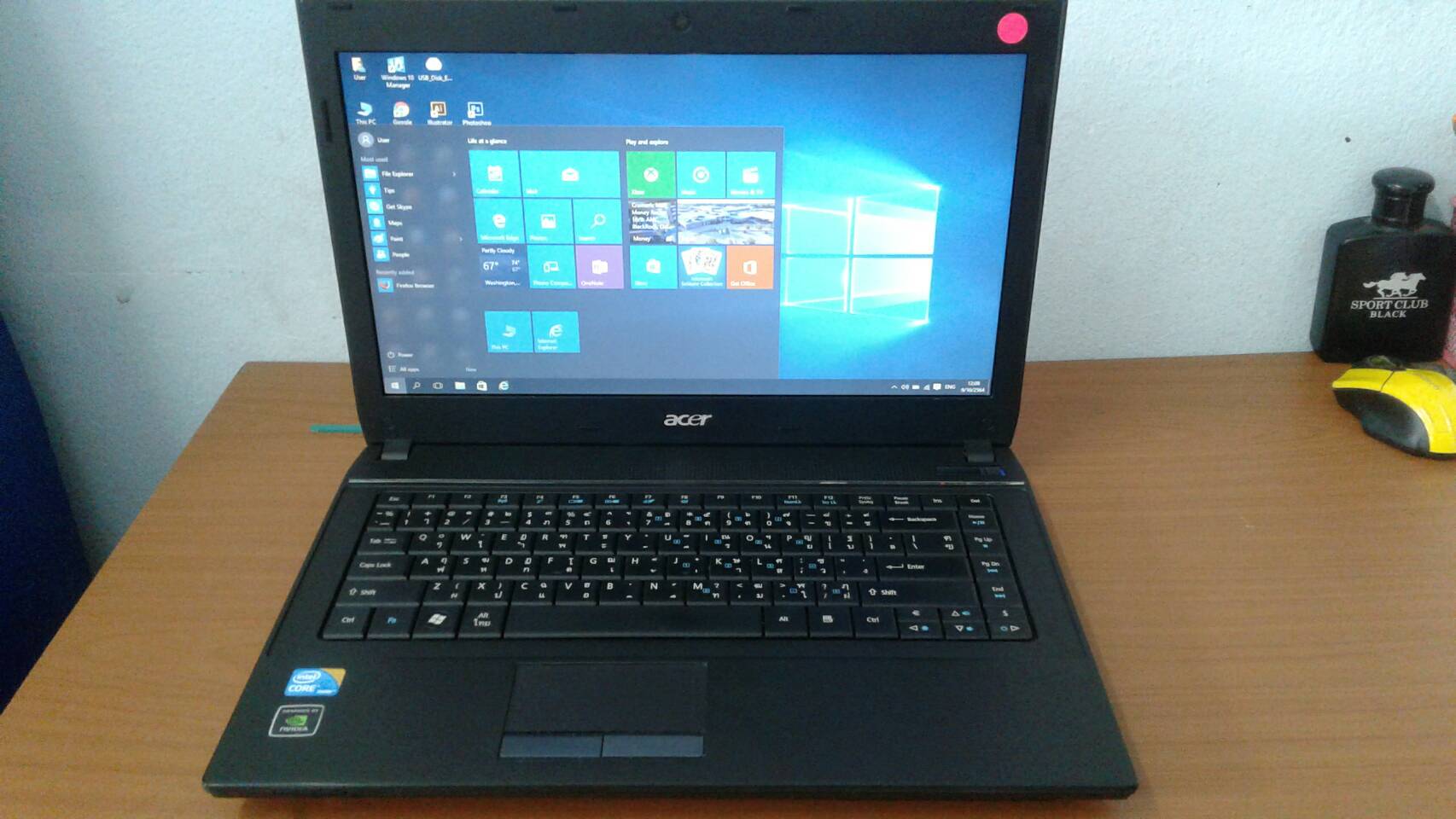 ACER TravelMate Core i7 +SSD 240GB การ์ดจอแยก ดูหนังฟังเพลง ยูทูปHD งานออนไลน์