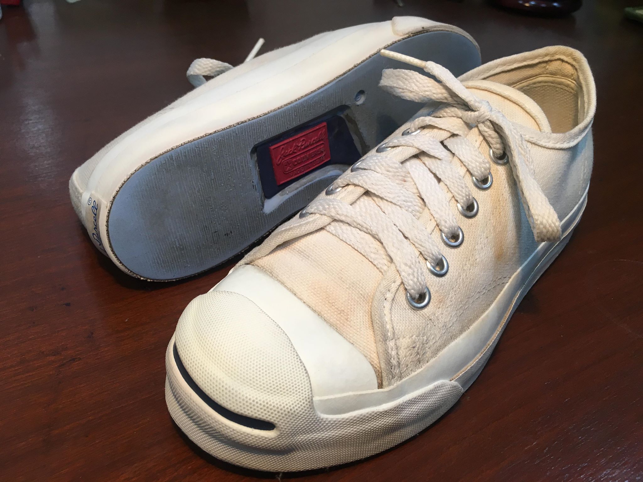 Converse Jack Purcell Made In USA 90s สีขาว เบอร์ 4.5