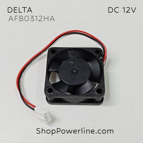 พัดลม Fan DELTA (AFB0312HA) DC12V 30x30x10mm 0.15A (3wire White C2 Plug)