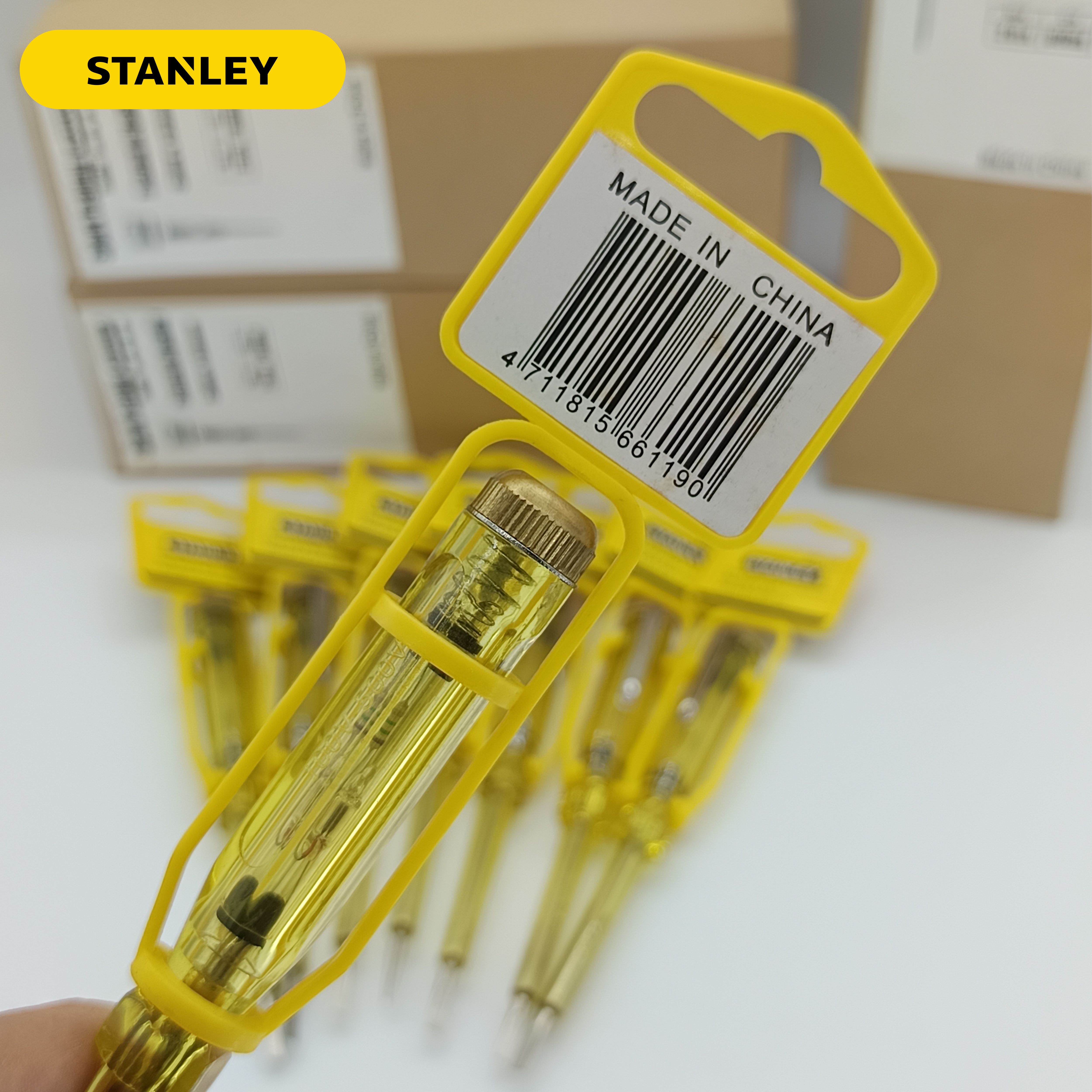 STANLEY 66-119 ไขควงลองไฟ ไขควงเช็คไฟ ขนาด 3x150มม. 100-500 โวลต์ ของแท้ 100%