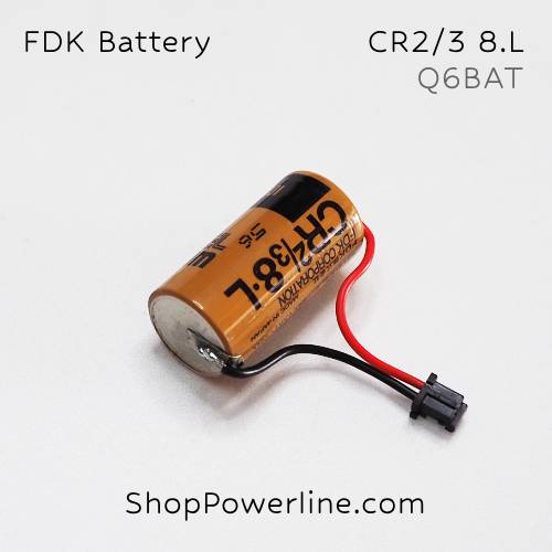 แบตเตอรี่ Battery FDK (CR2/3 8.L, Q6BAT) 3V (Black Plug)