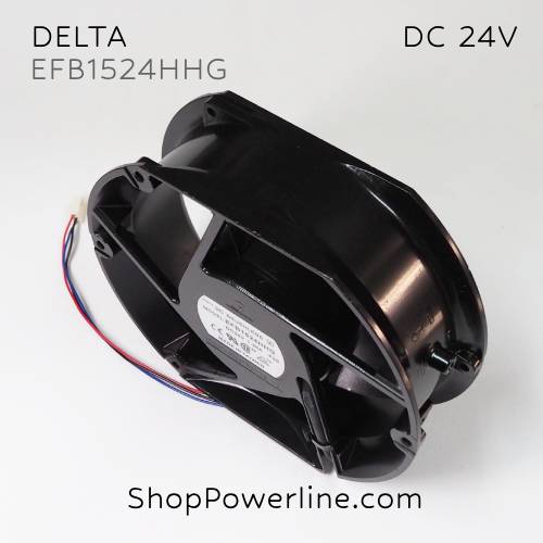 พัดลมใบพัดโลหะ Fan DELTA (EFB1524HHG) DC24V 172x150x51mm 1.3A (3wire White B2 Plug)