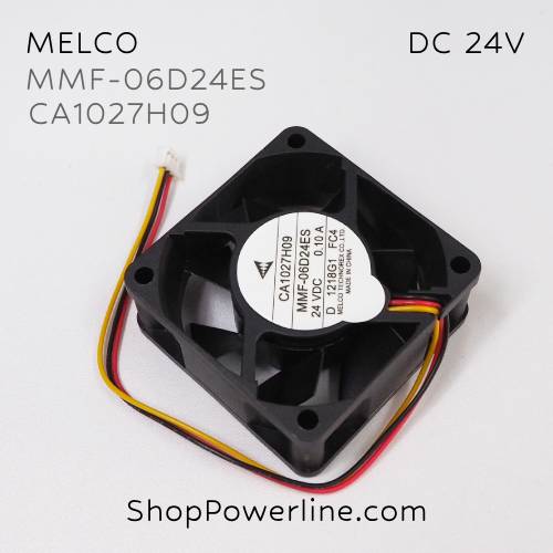 พัดลม Fan MELCO (MMF-06D24ES FC4, CA1027H09) DC24V 60x60x25mm 0.10A (3wire White C4 Plug)