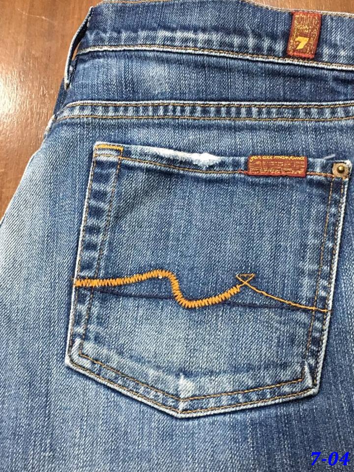 Seven 7 For All Mankind ทรง Bootcut มือสอง สำหรับผู้หญิง Made in USA เอว 30 ยาว 29.5 สะโพก 36