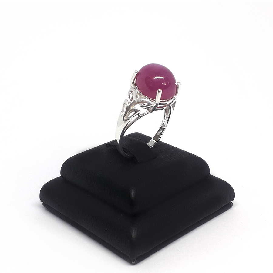 Silver Ring 92.5% @ 17 cm. Pink Ruby 1 Sr105