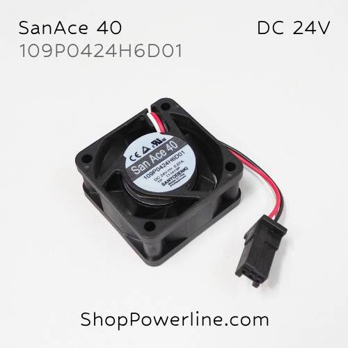 พัดลม Fan SanAce40 (109P0424H6D01) DC24V 40x40x20mm 0.07A (3wire Fanuc Plug)