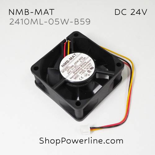 พัดลม Fan NMB-MAT (2410ML-05W-B59) DC24V 60x60x25mm 0.13A (3wire White A2 Plug)